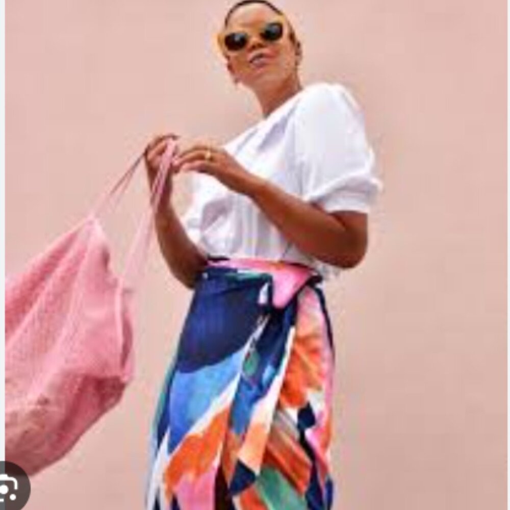 Never Fully Dressed Colorful Wrap Skirt